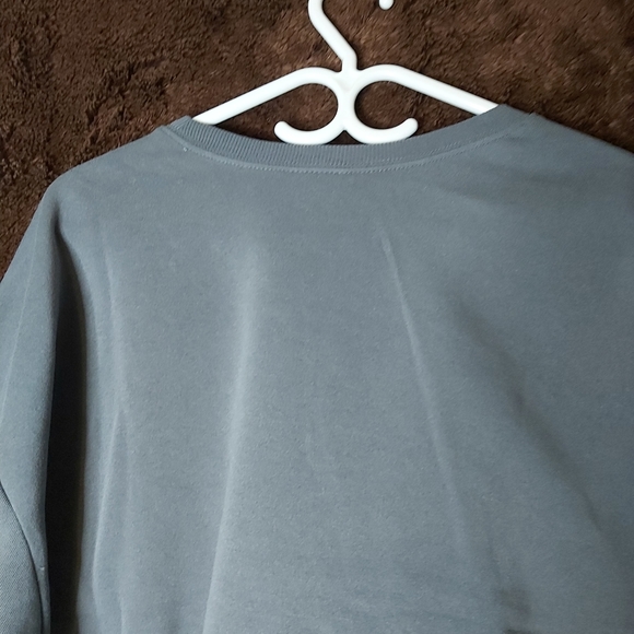 💢SOLD💢Women's Pink Floyd Cropped Top Sweatshirt- Gray - Picture 9 of 10